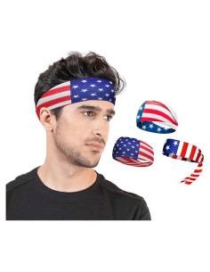 Banda para la cabeza deportiva Holiberty 3 Pcs, unisex, secado rápido