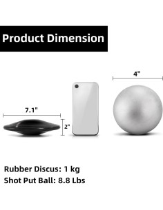 Juego de 2 Discos y Bala de Peso Covzoe 4 kg y 1 kg 2