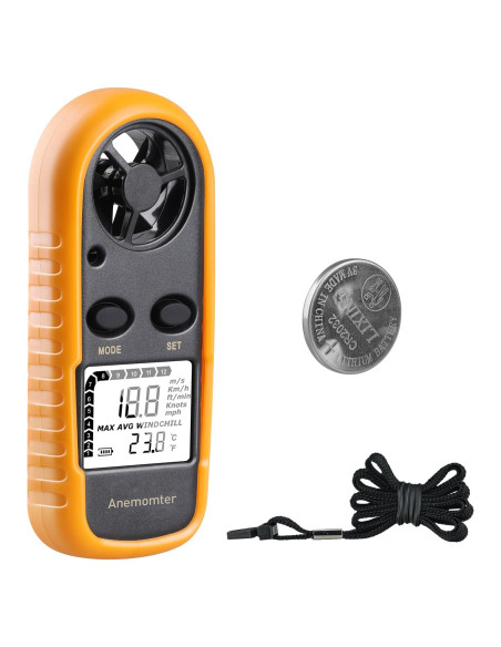 Anemómetro Digital de Mano XRCLIF - Medidor de Viento y Temperatura