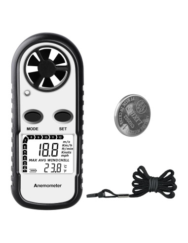 Anemómetro Digital XRCLIF Medidor de Velocidad del Viento