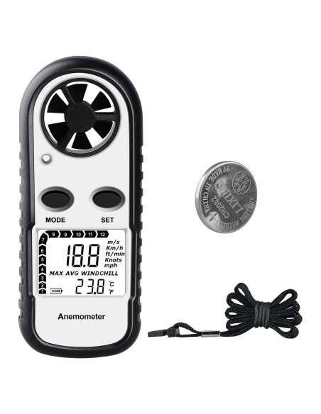 Anemómetro Digital XRCLIF Medidor de Velocidad del Viento