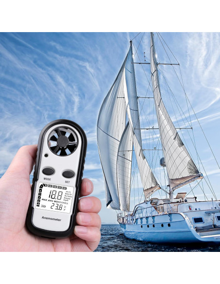 Anemómetro Digital XRCLIF Medidor de Velocidad del Viento
