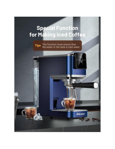 Máquina de Espresso RELEXNOW JH-C5210 20 Bar con Espumador