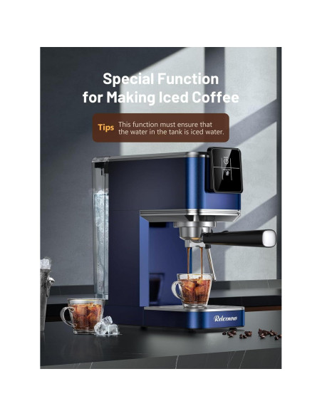 Máquina de Espresso RELEXNOW JH-C5210 20 Bar con Espumador