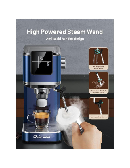 Máquina de Espresso RELEXNOW JH-C5210 20 Bar con Espumador