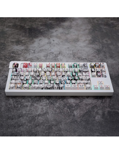 Juego de Teclas PBT Gliging 108 Teclas Anime para Teclado Mecánico