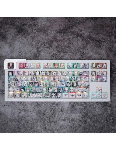 Juego de Teclas PBT Gliging 108 Teclas Anime para Teclado Mecánico