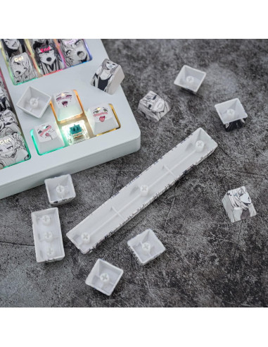 Juego de Teclas PBT Gliging 108 Teclas Anime para Teclado Mecánico