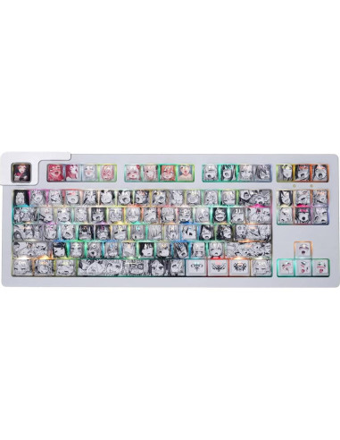 Juego de Teclas PBT Gliging 108 Teclas Anime para Teclado Mecánico