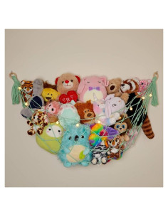 Hamaca de Almacenamiento de Peluches Menta - 2 Paquetes con Luces
