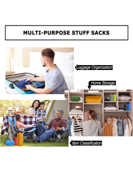 BeeGreen Bolsa de Cierre con Cordón 5 Piezas Multi-Tamaño