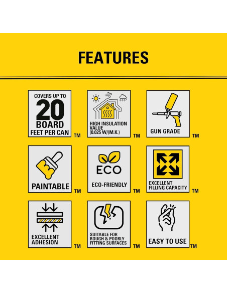 Spray Foam Aislante STANLEY F 990P 765.43 g - 24 Paquete