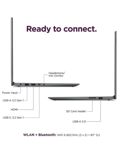 Laptop Lenovo IdeaPad 15.6" Intel Celeron 12GB RAM 640GB SSD