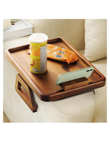Mesa para Brazo de Sofá Tinamo 39.9x27.9cm Madera Acacia