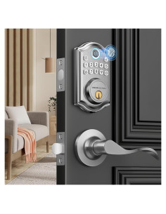 Cerradura Inteligente Biométrica AkaGear DS10 - Níquel Satinado