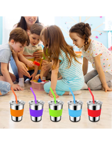 Vasos de Acero Inoxidable Yummy Sam 235ml para Niños - 5 Piezas