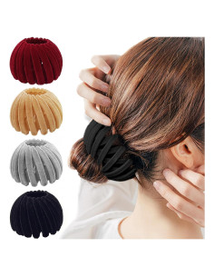 Clip Mágico para Cabello Sizobi, Paquete de 4 Clips de Terciopelo