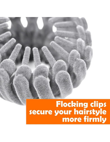 Clip Mágico para Cabello Sizobi, Paquete de 4 Clips de Terciopelo