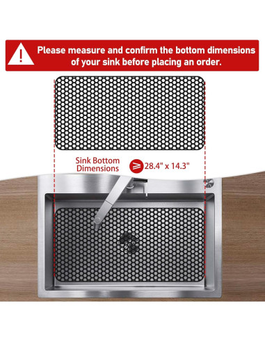 Alfombrilla de Silicona para Fregadero Bestjing 72x36 cm Negra