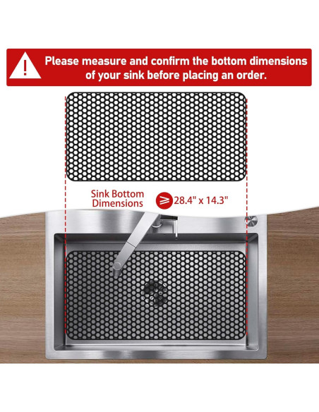 Alfombrilla de Silicona para Fregadero Bestjing 72x36 cm Negra