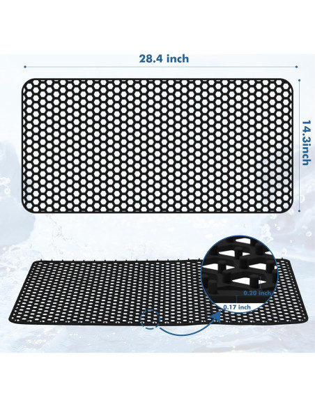 Alfombrilla de Silicona para Fregadero Bestjing 72x36 cm Negra