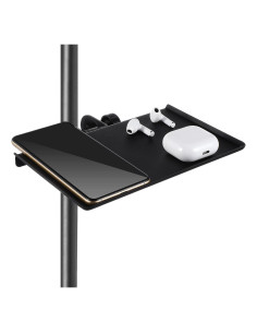 Bandeja Soporte Micrófono Universal Ajustable 20x19cm Negro