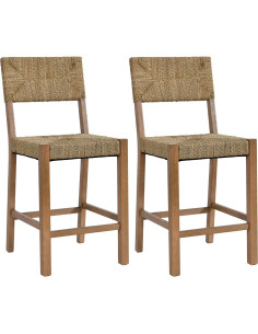 Conjunto de 4 Taburetes de Bar DUHOME de Ratan 60.96 cm 2