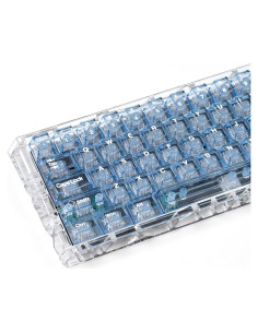 Conjunto de Teclas Transparentes Mintcaps 128 Teclas Azules