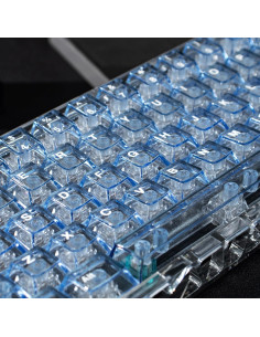 Conjunto de Teclas Transparentes Mintcaps 128 Teclas Azules 2