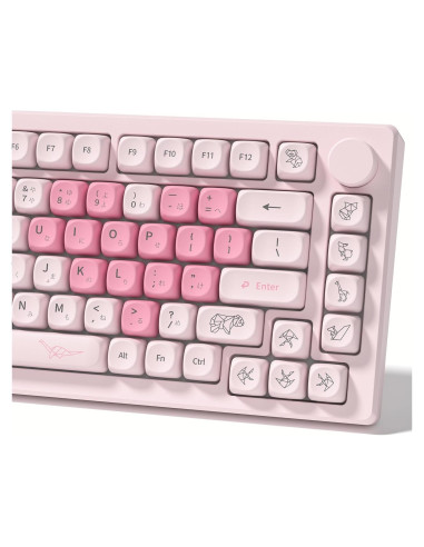 Juego de Teclas Womier MOA Love Rosa PBT 130 Teclas