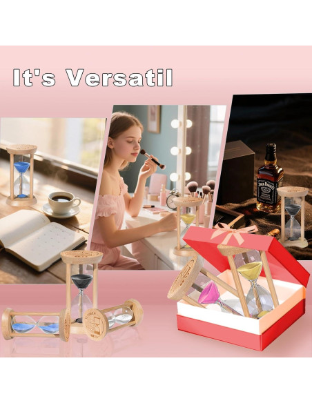 Reloj de Arena de Madera YLTIMER 5 Minutos Negro para Meditación