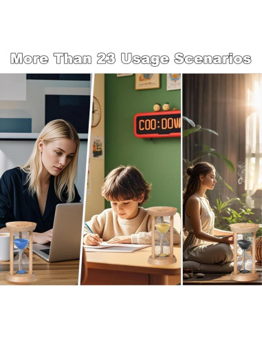 Reloj de Arena de Madera YLTIMER 5 Minutos Negro para Meditación