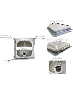 Ventilador de Techo RV 36.2 cm Tapa Blanca No Alimentado 2