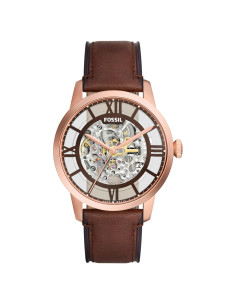 Reloj automático Fossil Townsman 44mm acero y cuero marrón