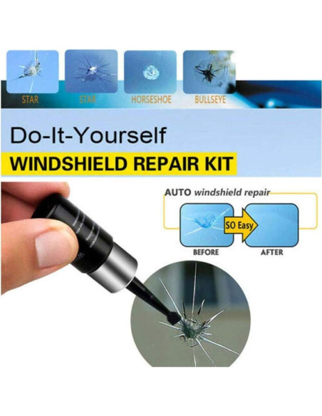 Kit de Reparación de Grietas en Parabrisas Biaoyun 2 PCS