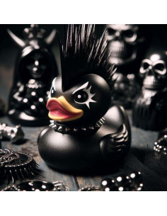 Pato de Goma Oscuro Rock de la Muerte - Juguete Coleccionable 2