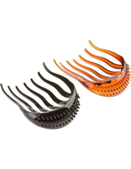 Peine Insertador de Cabello VASANA 2PCS Estilo Donut 8x6cm