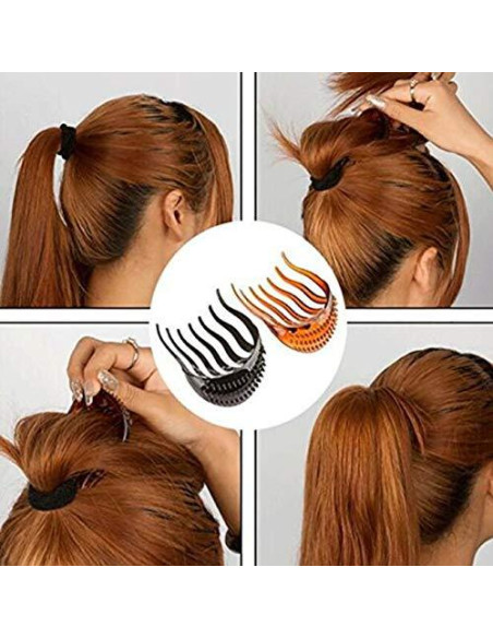Peine Insertador de Cabello VASANA 2PCS Estilo Donut 8x6cm