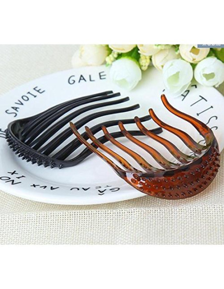 Peine Insertador de Cabello VASANA 2PCS Estilo Donut 8x6cm