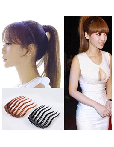 Peine Insertador de Cabello VASANA 2PCS Estilo Donut 8x6cm