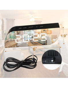 Reloj Despertador Digital Betus Espejo Negro - Snooze USB 2