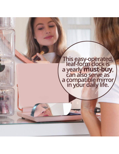 Reloj Despertador Digital Betus Espejo Negro - Snooze USB