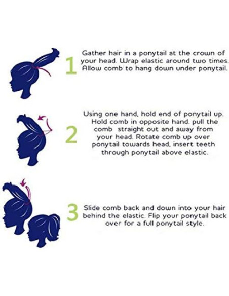 Peine Insertador de Cabello VASANA 2PCS Estilo Donut 8x6cm