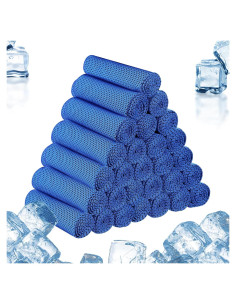 Paquete de 30 Toallas Enfriadoras Abeillo 100x30 cm Azul