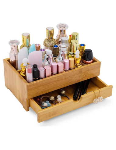 Organizador de Maquillaje GOBAM de Bambú Natural 32x20cm