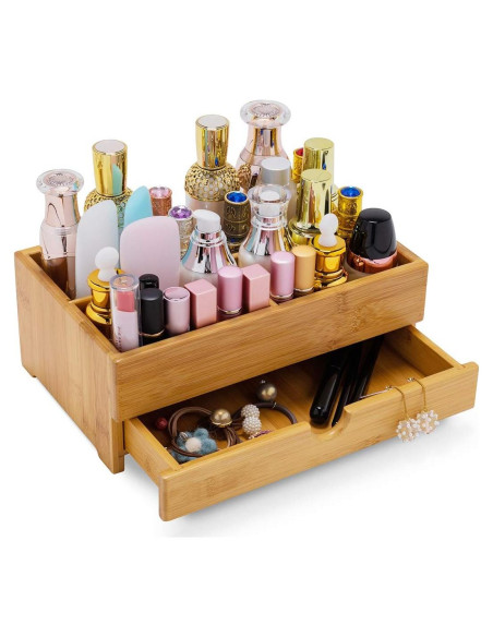 Organizador de Maquillaje GOBAM de Bambú Natural 32x20cm