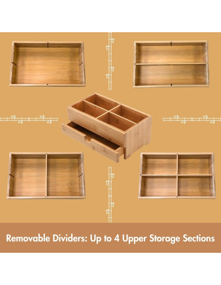 Organizador de Maquillaje GOBAM de Bambú Natural 32x20cm