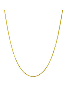Cadena de caja de plata esterlina 925 chapada oro 14K 66 cm 2