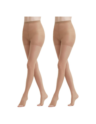 Medias Panty Sin Dedos Citystl 20D Transparentes Nude