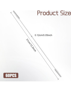 60 Cuerdas Elásticas con Punta de Metal Gsbnjuy 31x0.12 cm 2